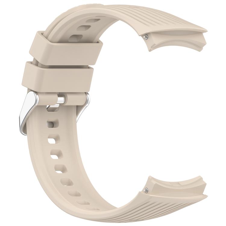 For Huawei Watch 5 42mm Vertical Solid Color Silicone Watch Band(Ivory White) - Mega Discount Store LebanonLebanon