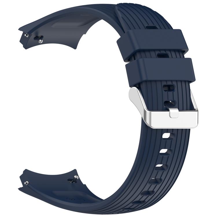 For Huawei Watch 5 46mm Vertical Solid Color Silicone Watch Band(Dark Blue) - Mega Discount Store LebanonLebanon