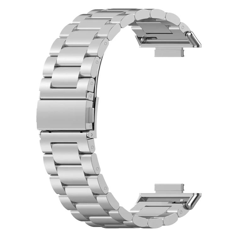 For Huawei Watch Fit 4 / 4 Pro / 3 Tri - beads Flat Buckle Titanium Alloy Watch Band(Silver) - Mega Discount Store LebanonLebanon