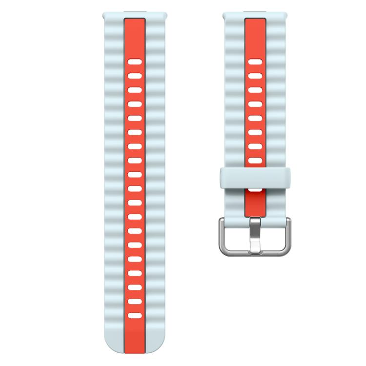 For Huawei Watch Fit 4 Pro / Fit 4 / Fit 3 xDfind Sport Vertical Striped Two Color Silicone Watch Band(Blue+Red) - Mega Discount Store LebanonLebanon