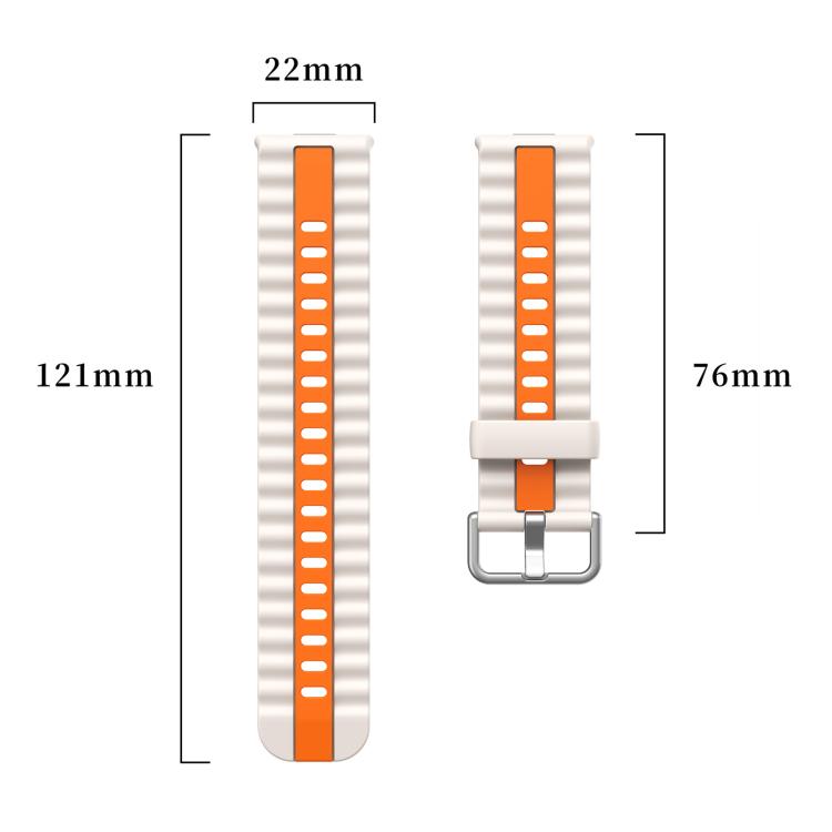 For Huawei Watch Fit 4 Pro / Fit 4 / Fit 3 xDfind Sport Vertical Striped Two Color Silicone Watch Band(Blue+Red) - Mega Discount Store LebanonLebanon