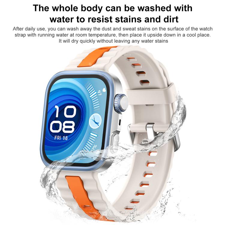 For Huawei Watch Fit 4 Pro / Fit 4 / Fit 3 xDfind Sport Vertical Striped Two Color Silicone Watch Band(Blue+Red) - Mega Discount Store LebanonLebanon