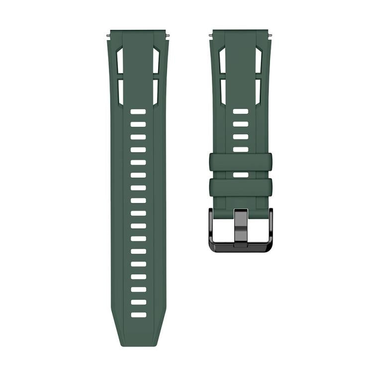 For Huawei Watch Ultimate 2 Black Pin Buckle Solid Color Silicone Watch Band(Dark Green) - Mega Discount Store LebanonLebanon