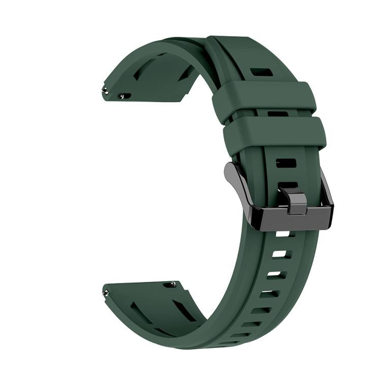 For Huawei Watch Ultimate 2 Black Pin Buckle Solid Color Silicone Watch Band(Dark Green) - Mega Discount Store LebanonLebanon