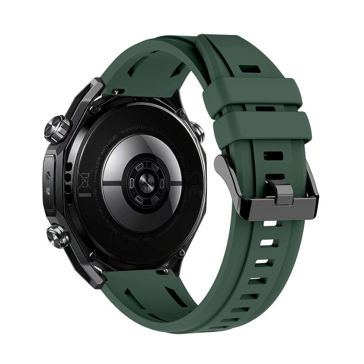 For Huawei Watch Ultimate 2 Black Pin Buckle Solid Color Silicone Watch Band(Dark Green) - Mega Discount Store LebanonLebanon