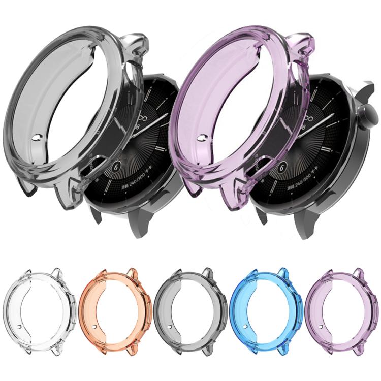 For OPPO Watch X2 Mini Half Coverage Hollow TPU Watch Protective Cover(Transparent Orange) - Mega Discount Store LebanonLebanon