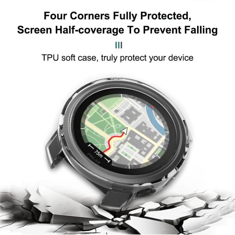 For Polar Vantage M3 Half Coverage Hollow TPU Watch Protective Cover(Transparent Purple) - Mega Discount Store LebanonLebanon