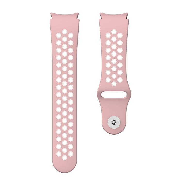For Samsung Galaxy Watch FE / 7 / 6 / 5 / 4 Two Color Reverse Buckle Silicone Watch Band(Pink White) - Mega Discount Store LebanonLebanon