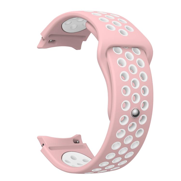 For Samsung Galaxy Watch FE / 7 / 6 / 5 / 4 Two Color Reverse Buckle Silicone Watch Band(Pink White) - Mega Discount Store LebanonLebanon