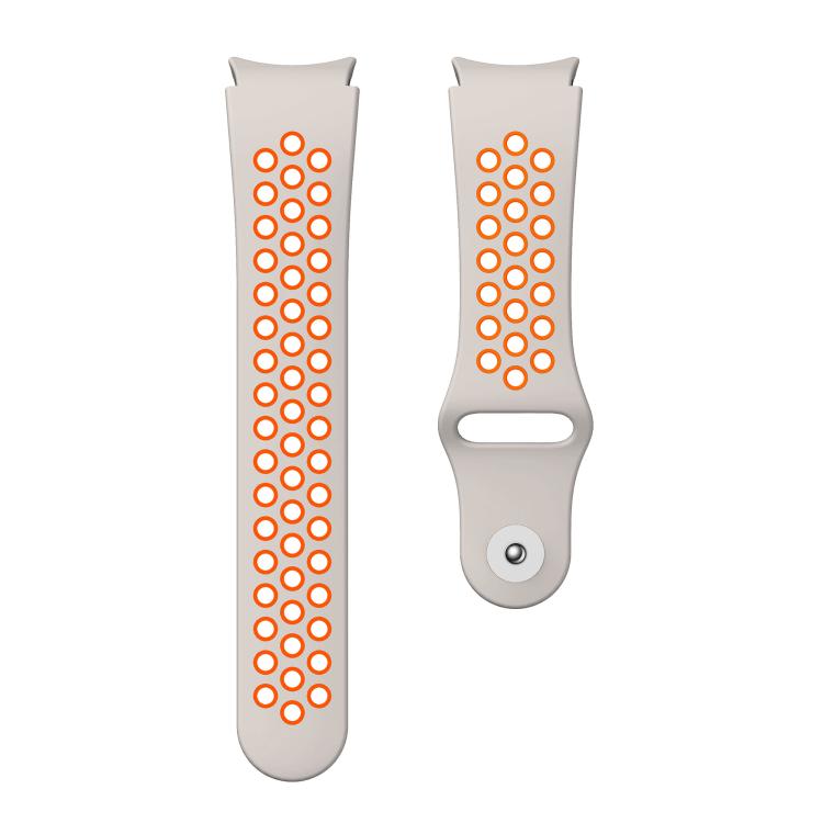 For Samsung Galaxy Watch FE / 7 / 6 / 5 / 4 Two Color Reverse Buckle Silicone Watch Band(Starlight Orange) - Mega Discount Store LebanonLebanon