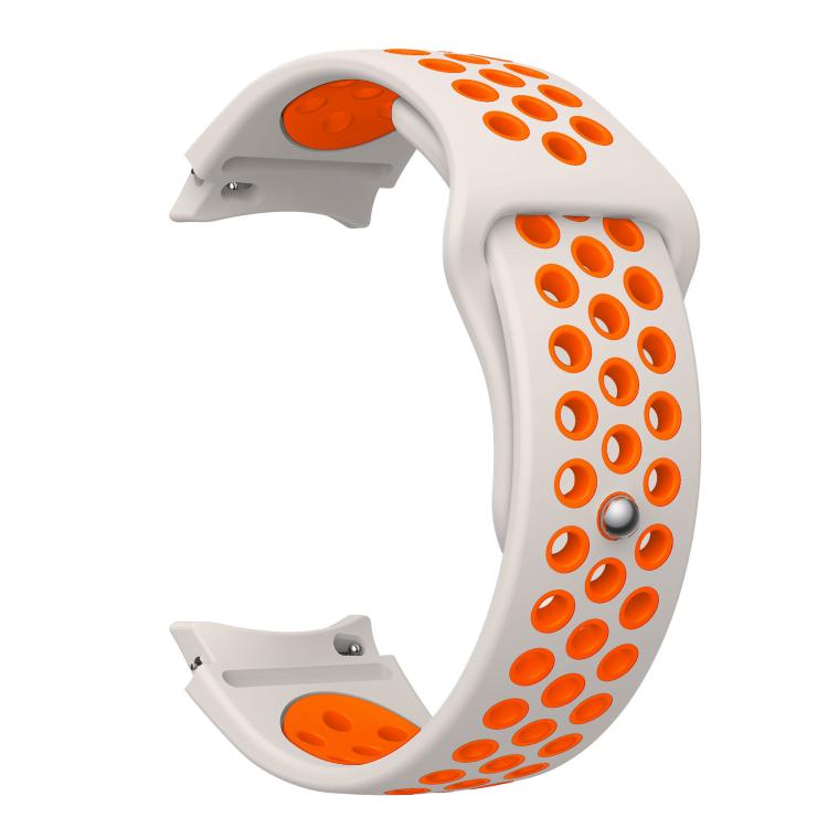 For Samsung Galaxy Watch FE / 7 / 6 / 5 / 4 Two Color Reverse Buckle Silicone Watch Band(Starlight Orange) - Mega Discount Store LebanonLebanon