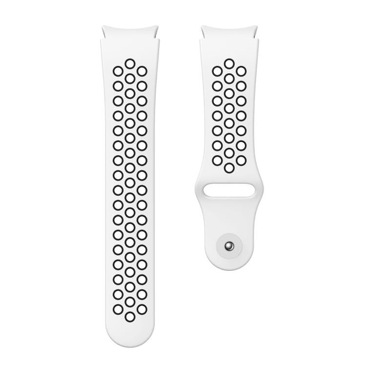 For Samsung Galaxy Watch FE / 7 / 6 / 5 / 4 Two Color Reverse Buckle Silicone Watch Band(White Black) - Mega Discount Store LebanonLebanon