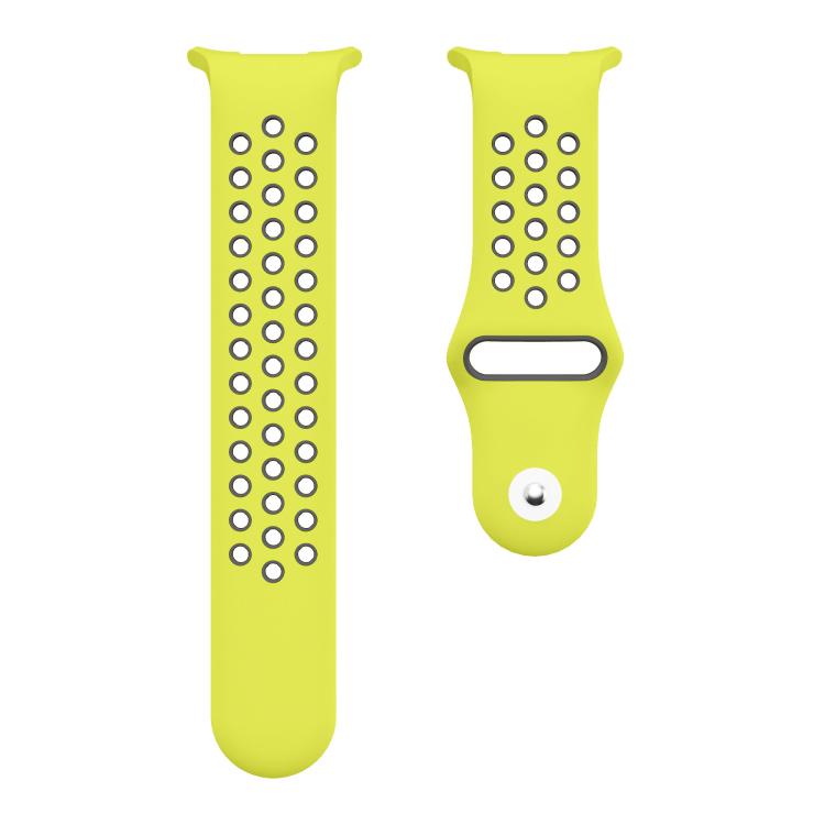 For Samsung Galaxy Watch Ultra 47mm / Ultra 2025 Two Color Round Holes Reverse Buckle Silicone Watch Band(Lime Grey) - Mega Discount Store LebanonLebanon