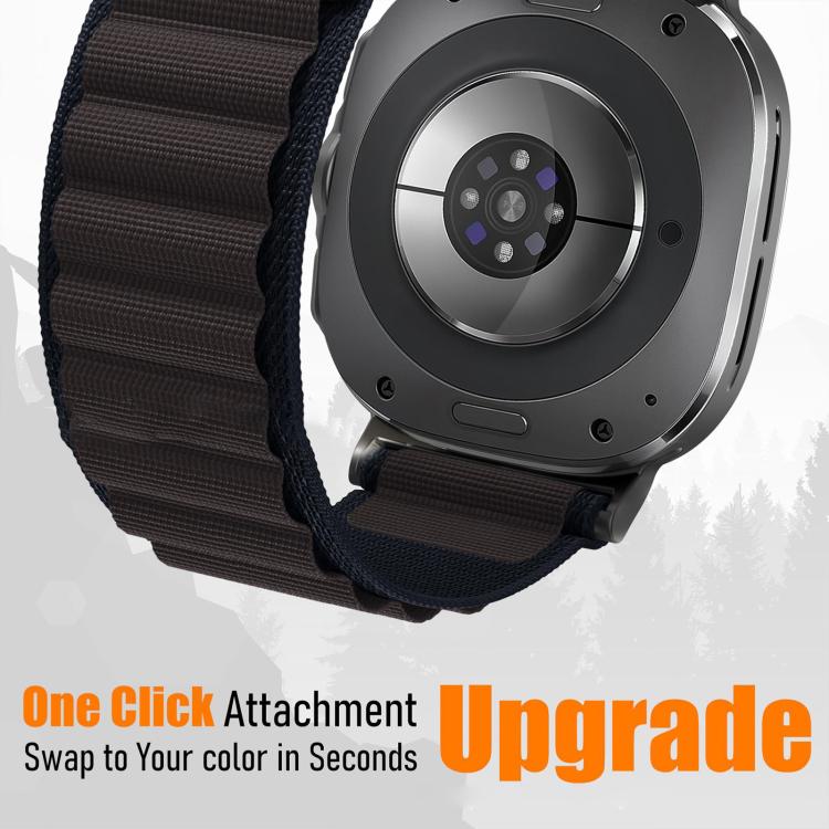 For Samsung Galaxy Watch Ultra 47mm / Ultra 2025 xDfind Black Buckle Loop Nylon Watch Band(Black) - Mega Discount Store LebanonLebanon