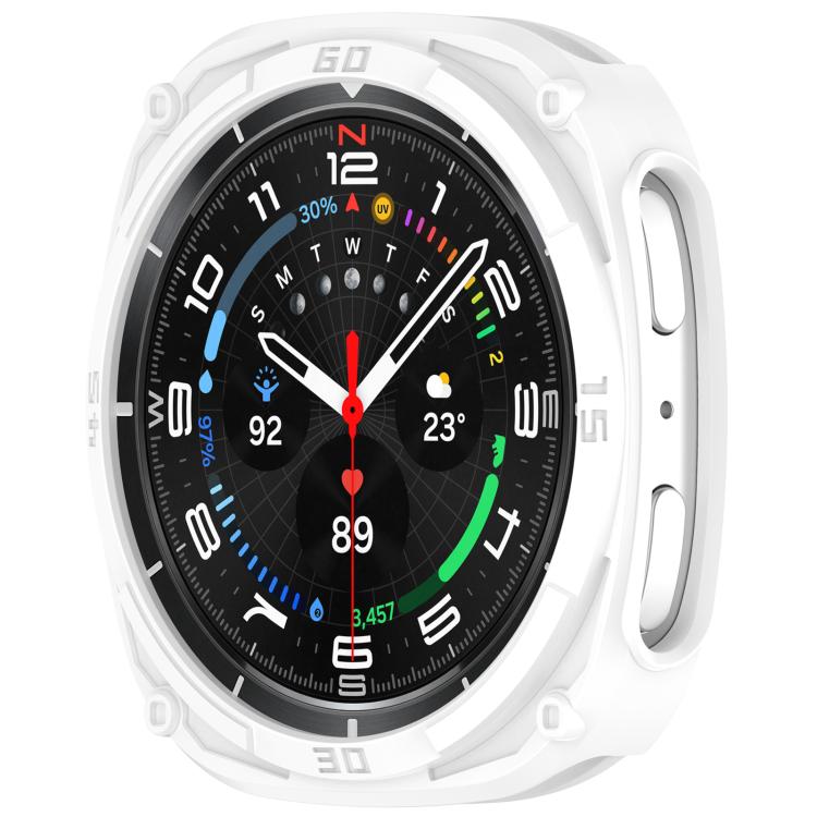 For Samsung Galaxy Watch8 44mm Hollow Digital Armor TPU Watch Protective Cover(White) - Mega Discount Store LebanonLebanon