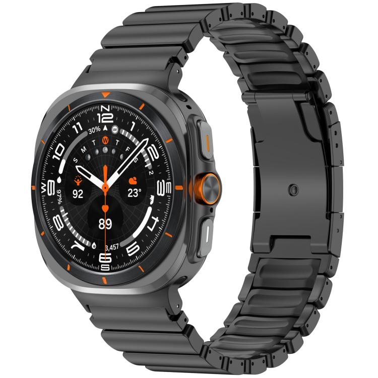 For Samsung Galaxy Watch8 / 8 Classic Turtle Buckle Dual Color Titanium Metal Silicone Watch Band(Black Black) - Mega Discount Store LebanonLebanon