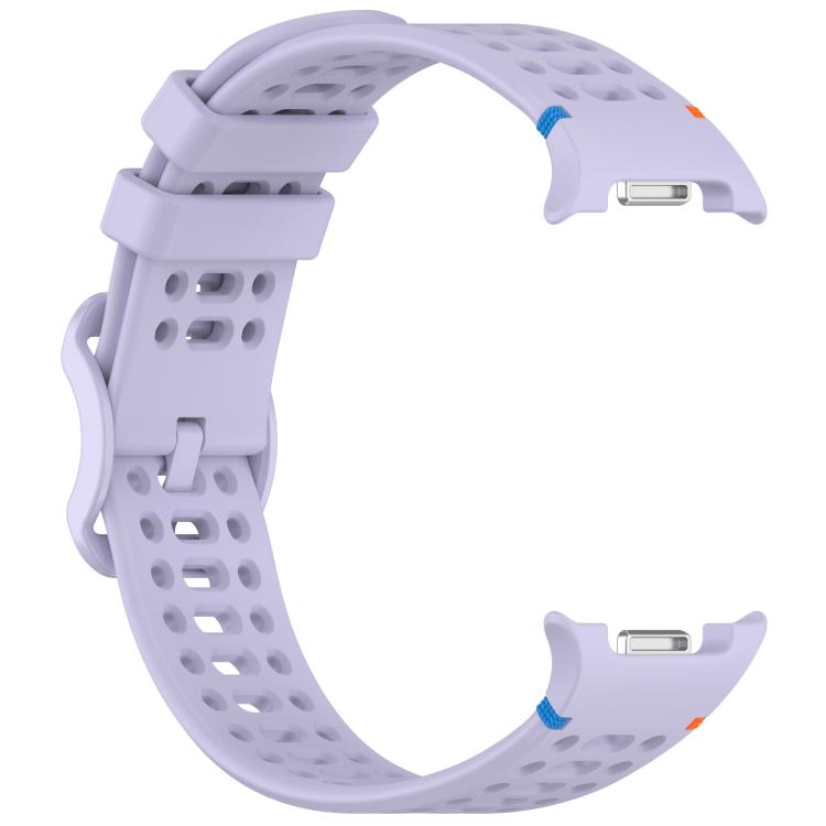 For Samsung Galaxy Watch8 / Watch8 Classic Eight - shaped Buckle Breathable Stitched Silicone Watch Band(Purple) - Mega Discount Store LebanonLebanon