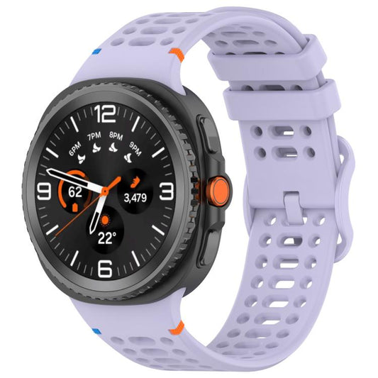 For Samsung Galaxy Watch8 / Watch8 Classic Eight - shaped Buckle Breathable Stitched Silicone Watch Band(Purple) - Mega Discount Store LebanonLebanon