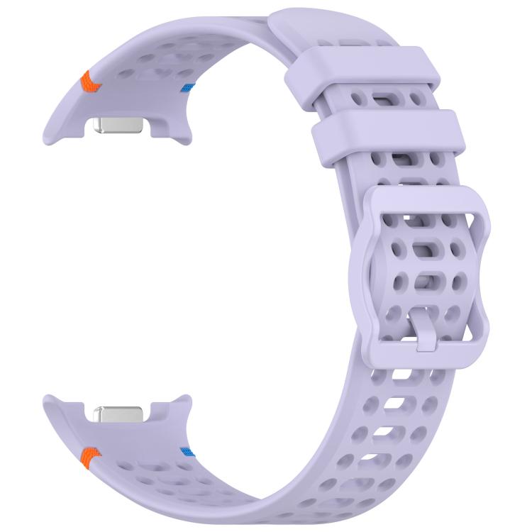 For Samsung Galaxy Watch8 / Watch8 Classic Eight - shaped Buckle Breathable Stitched Silicone Watch Band(Purple) - Mega Discount Store LebanonLebanon