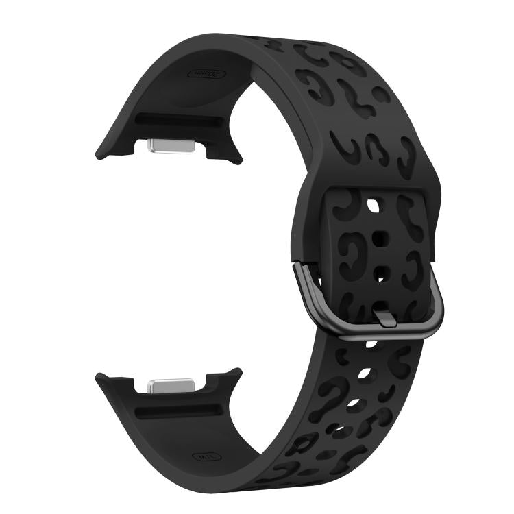 For Samsung Galaxy Watch8 / Watch8 Classic Leopard Print Silicone Watch Band(Black) - Mega Discount Store LebanonLebanon