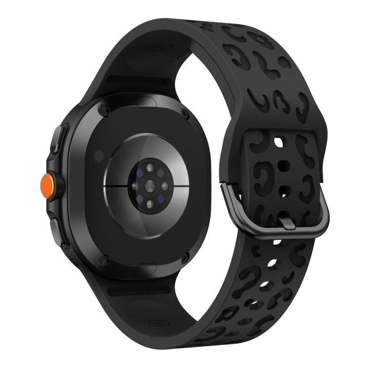 For Samsung Galaxy Watch8 / Watch8 Classic Leopard Print Silicone Watch Band(Black) - Mega Discount Store LebanonLebanon