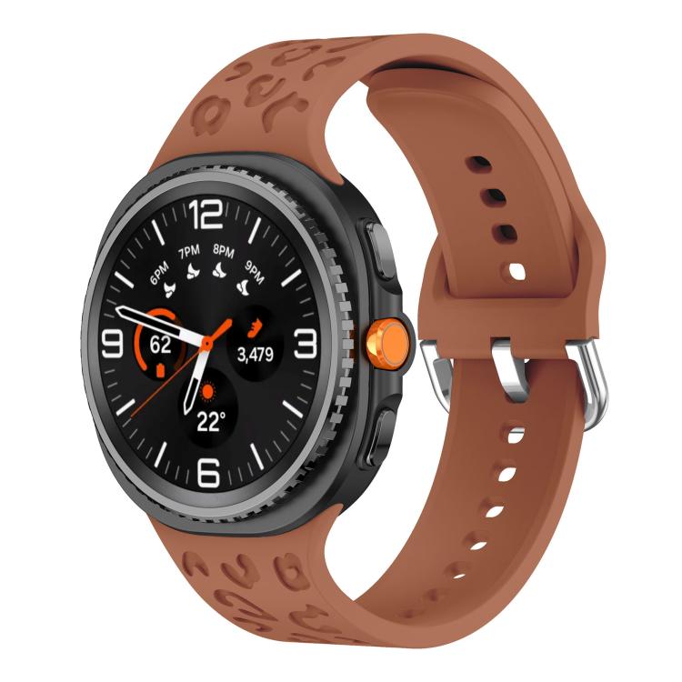 For Samsung Galaxy Watch8 / Watch8 Classic Leopard Print Silicone Watch Band(Brown) - Mega Discount Store LebanonLebanon