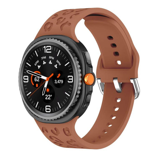 For Samsung Galaxy Watch8 / Watch8 Classic Leopard Print Silicone Watch Band(Brown) - Mega Discount Store LebanonLebanon