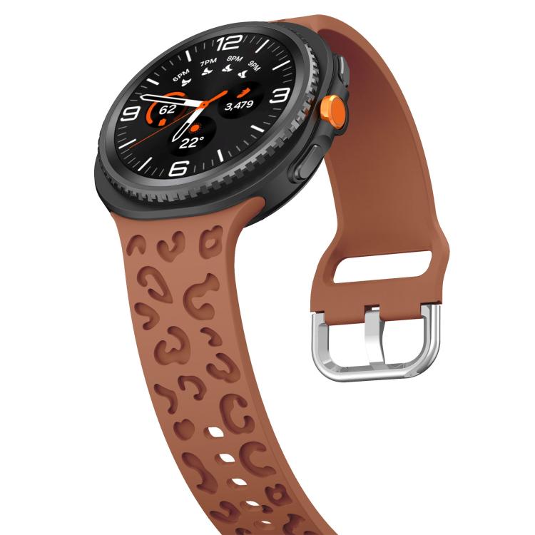 For Samsung Galaxy Watch8 / Watch8 Classic Leopard Print Silicone Watch Band(Brown) - Mega Discount Store LebanonLebanon