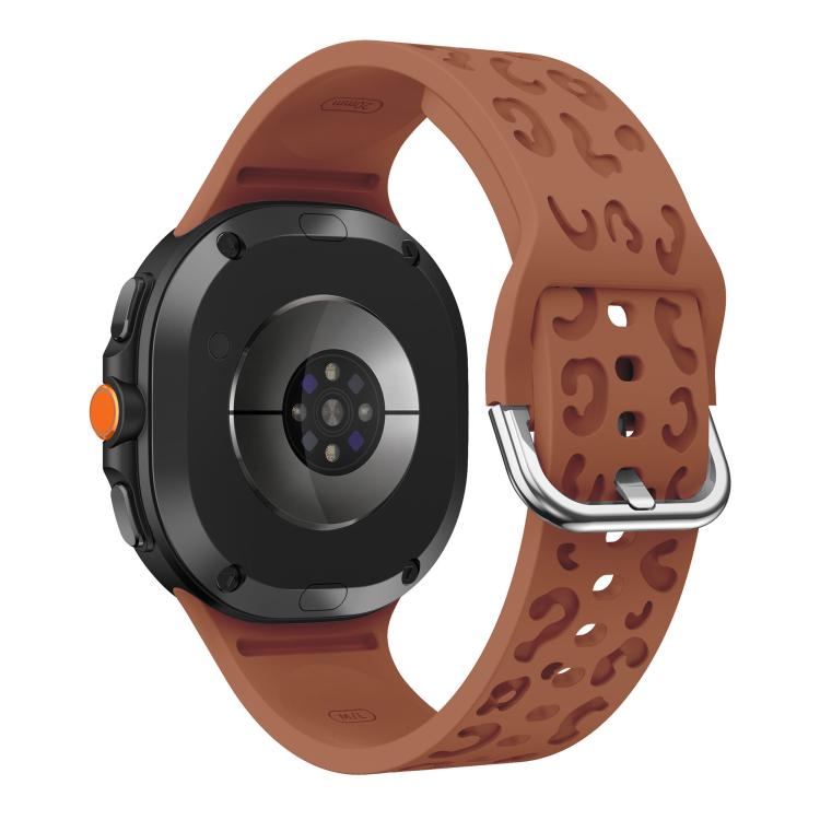 For Samsung Galaxy Watch8 / Watch8 Classic Leopard Print Silicone Watch Band(Brown) - Mega Discount Store LebanonLebanon