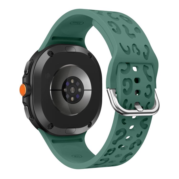 For Samsung Galaxy Watch8 / Watch8 Classic Leopard Print Silicone Watch Band(Cactus Green) - Mega Discount Store LebanonLebanon