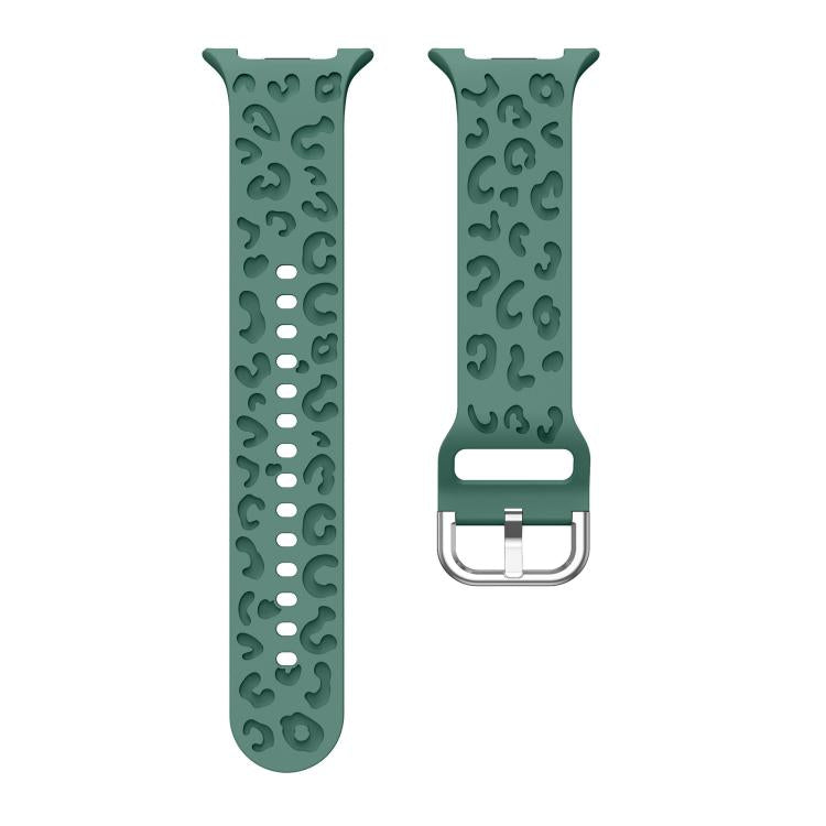 For Samsung Galaxy Watch8 / Watch8 Classic Leopard Print Silicone Watch Band(Cactus Green) - Mega Discount Store LebanonLebanon
