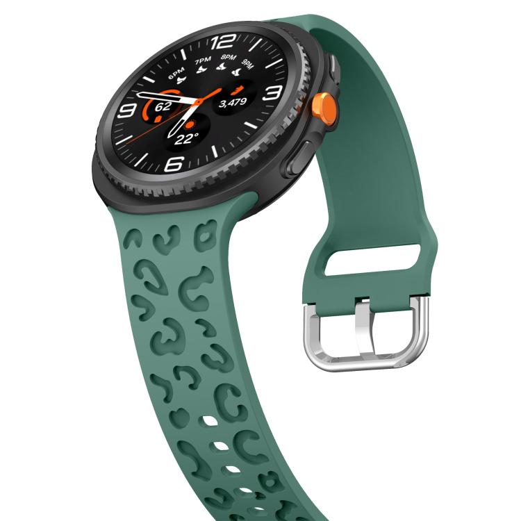For Samsung Galaxy Watch8 / Watch8 Classic Leopard Print Silicone Watch Band(Cactus Green) - Mega Discount Store LebanonLebanon