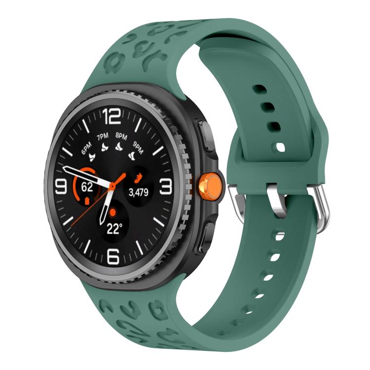 For Samsung Galaxy Watch8 / Watch8 Classic Leopard Print Silicone Watch Band(Cactus Green) - Mega Discount Store LebanonLebanon