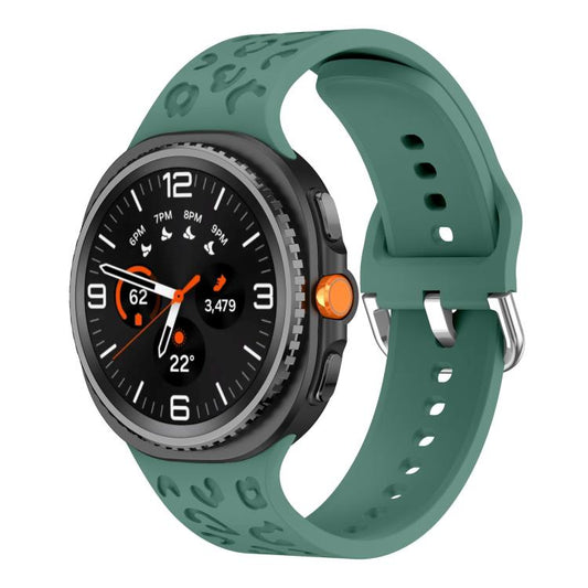 For Samsung Galaxy Watch8 / Watch8 Classic Leopard Print Silicone Watch Band(Cactus Green) - Mega Discount Store LebanonLebanon