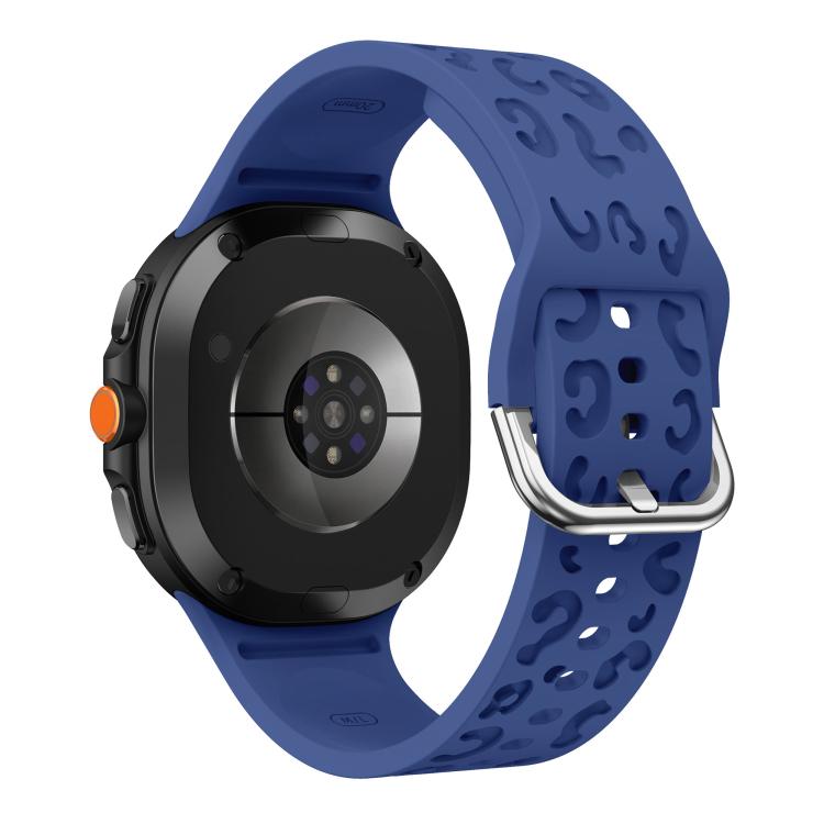 For Samsung Galaxy Watch8 / Watch8 Classic Leopard Print Silicone Watch Band(Dark Blue) - Mega Discount Store LebanonLebanon