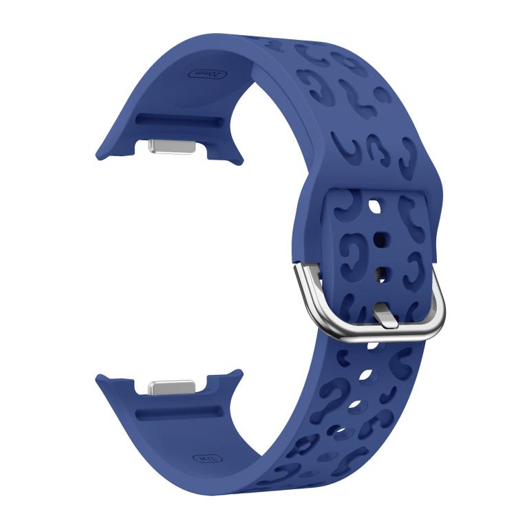 For Samsung Galaxy Watch8 / Watch8 Classic Leopard Print Silicone Watch Band(Dark Blue) - Mega Discount Store LebanonLebanon