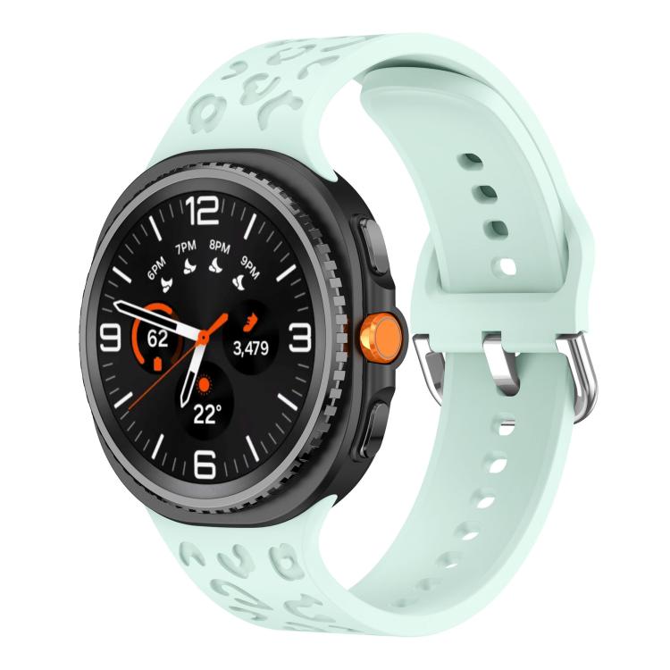 For Samsung Galaxy Watch8 / Watch8 Classic Leopard Print Silicone Watch Band(Mint Green) - Mega Discount Store LebanonLebanon
