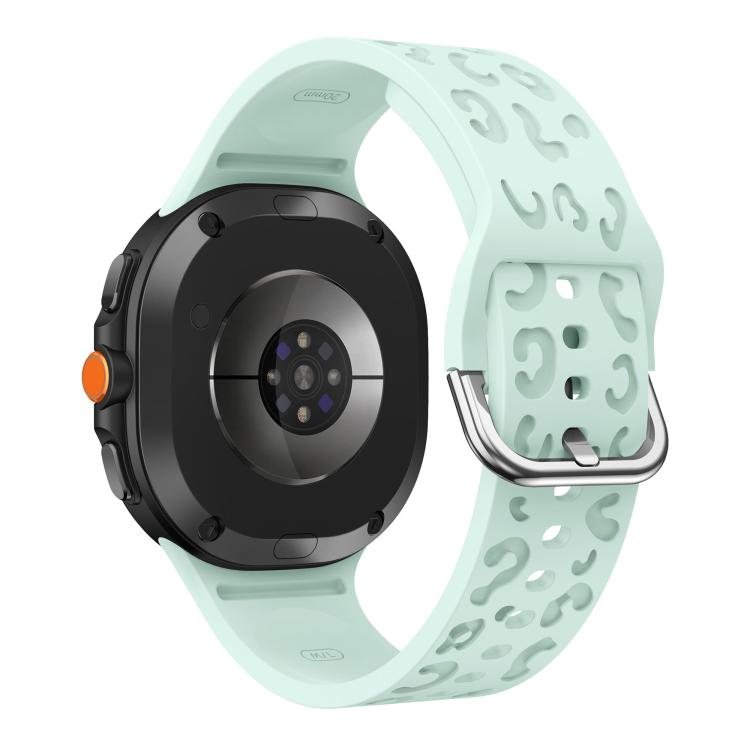 For Samsung Galaxy Watch8 / Watch8 Classic Leopard Print Silicone Watch Band(Mint Green) - Mega Discount Store LebanonLebanon