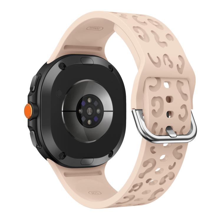 For Samsung Galaxy Watch8 / Watch8 Classic Leopard Print Silicone Watch Band(Pink) - Mega Discount Store LebanonLebanon