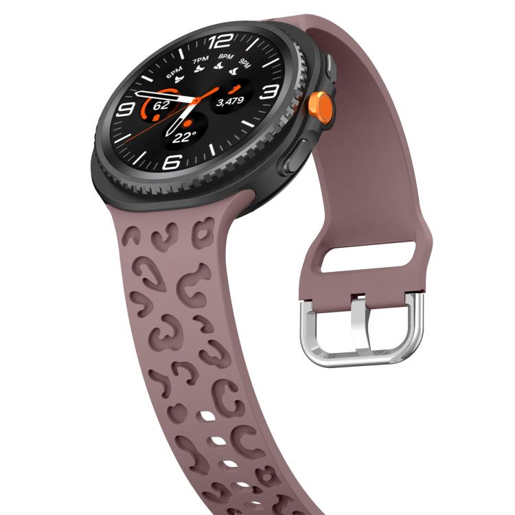 For Samsung Galaxy Watch8 / Watch8 Classic Leopard Print Silicone Watch Band(Smoky Purple) - Mega Discount Store LebanonLebanon