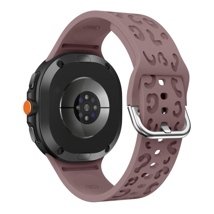 For Samsung Galaxy Watch8 / Watch8 Classic Leopard Print Silicone Watch Band(Smoky Purple) - Mega Discount Store LebanonLebanon
