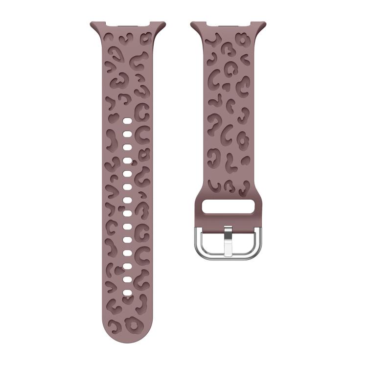 For Samsung Galaxy Watch8 / Watch8 Classic Leopard Print Silicone Watch Band(Smoky Purple) - Mega Discount Store LebanonLebanon