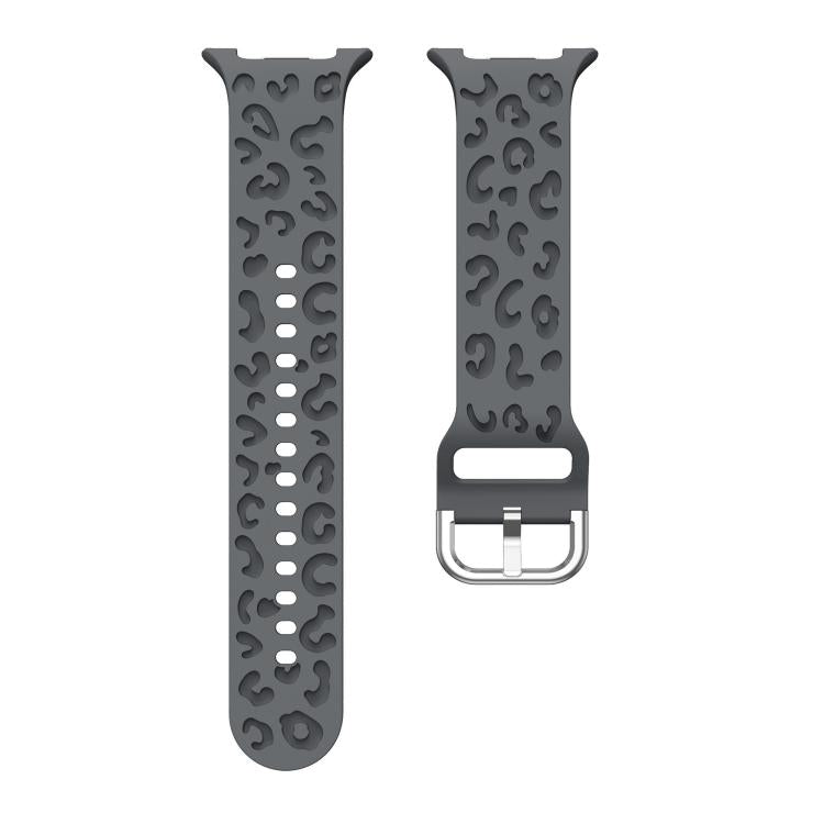 For Samsung Galaxy Watch8 / Watch8 Classic Leopard Print Silicone Watch Band(Space Grey) - Mega Discount Store LebanonLebanon