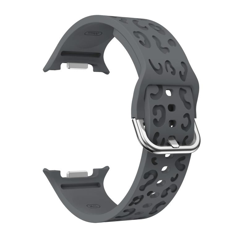 For Samsung Galaxy Watch8 / Watch8 Classic Leopard Print Silicone Watch Band(Space Grey) - Mega Discount Store LebanonLebanon
