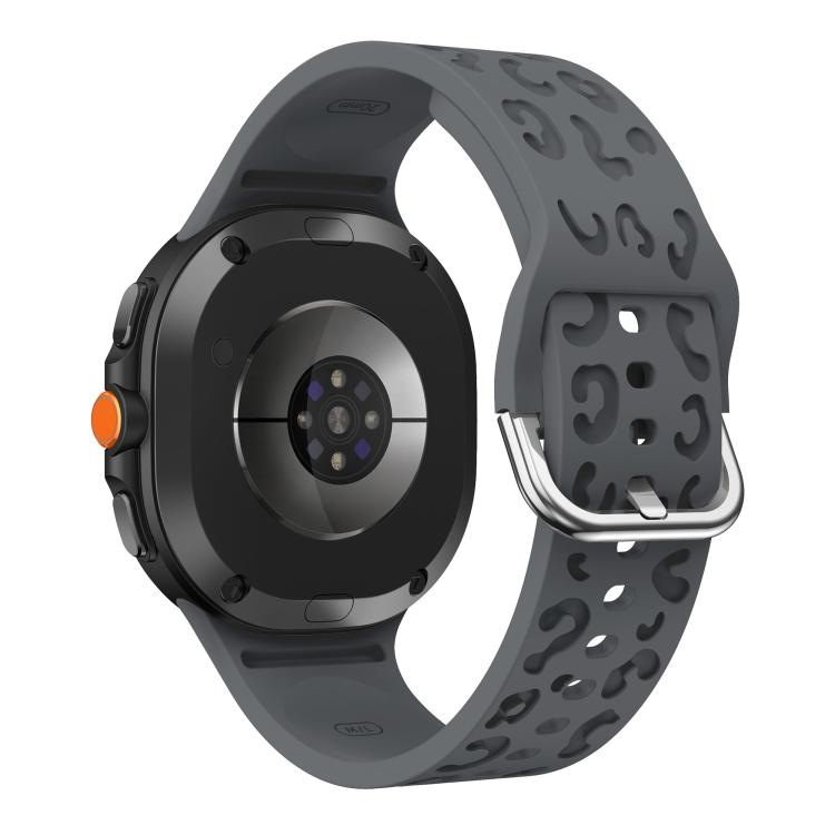 For Samsung Galaxy Watch8 / Watch8 Classic Leopard Print Silicone Watch Band(Space Grey) - Mega Discount Store LebanonLebanon