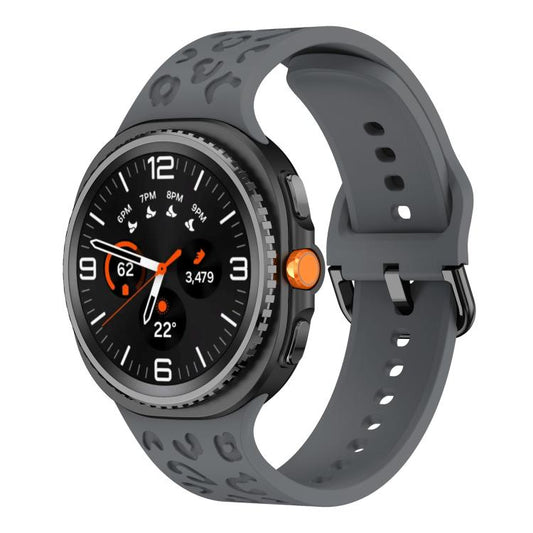 For Samsung Galaxy Watch8 / Watch8 Classic Leopard Print Silicone Watch Band(Space Grey) - Mega Discount Store LebanonLebanon