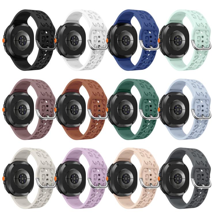 For Samsung Galaxy Watch8 / Watch8 Classic Leopard Print Silicone Watch Band(Starlight) - Mega Discount Store LebanonLebanon