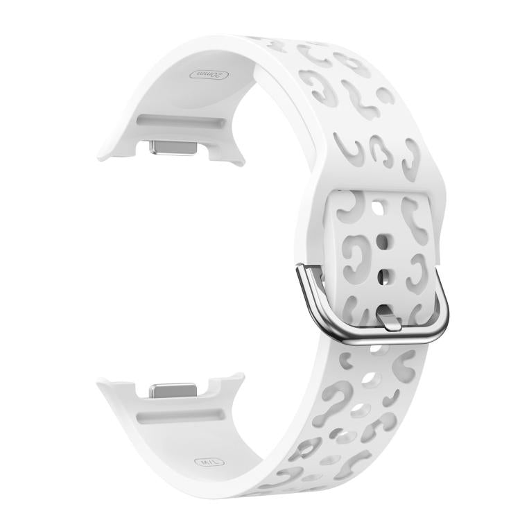 For Samsung Galaxy Watch8 / Watch8 Classic Leopard Print Silicone Watch Band(White) - Mega Discount Store LebanonLebanon