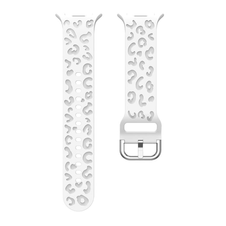 For Samsung Galaxy Watch8 / Watch8 Classic Leopard Print Silicone Watch Band(White) - Mega Discount Store LebanonLebanon