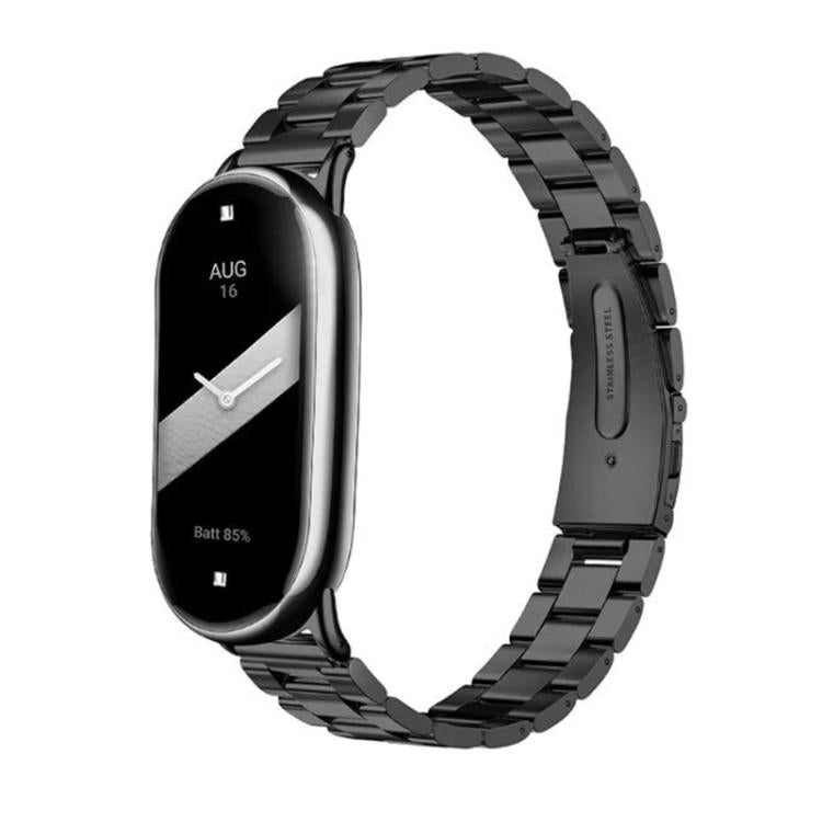 For Xiaomi Band 9 / 8 Tri - beads Flat Buckle Titanium Alloy Watch Band(Black) - Mega Discount Store LebanonLebanon